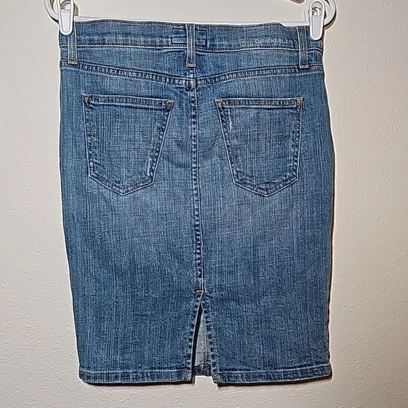 Current/Elliot The Stilleto Pencil Skirt Jean Denim Mid-Length USA Whiskey 26 - Picture 2 of 7